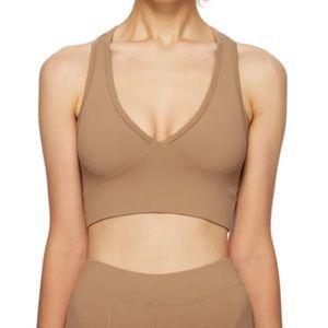 Norba “V Bra II” sexy v-neck sports bra in Sand